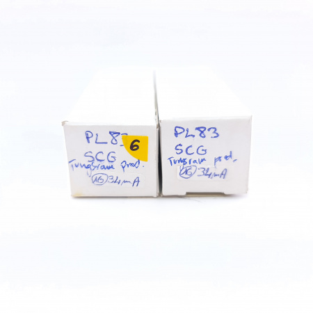 2 X PL83 SCG TUBE. TUNGSRAM PRODUCTION. MATCHED PAIR. 6. CH148
