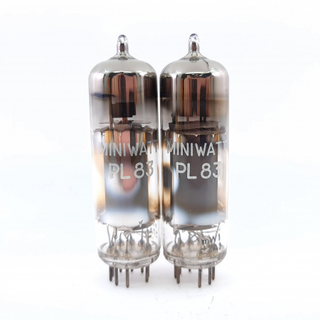 2 X PL83 MINIWATT TUBE. 1960s PRODUCTION. MATCHED PAIR. 7. CH148