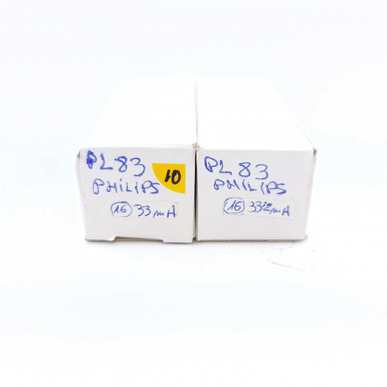2 X PL83 PHILIPS TUBE. 1960s MINIWATT...