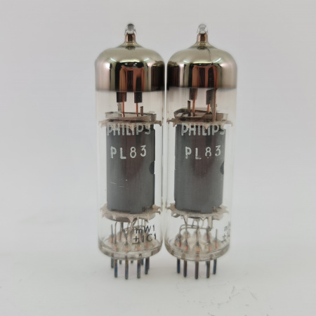 2 X PL83 PHILIPS TUBE. 1960s MINIWATT PRODUCTION. MATCHED PAIR. 10. CH148