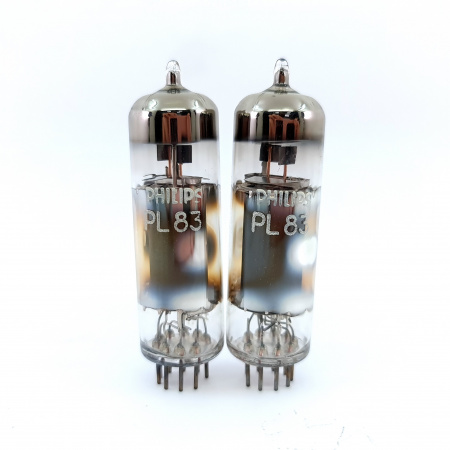 2 X PL83 PHILIPS TUBE. 1960s MINIWATT PRODUCTION. MATCHED PAIR. 12. CH148