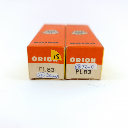2 X PL83 ORION TUBE. TUNGSRAM PRODUCTION. MATCHED PAIR. 15. CH148