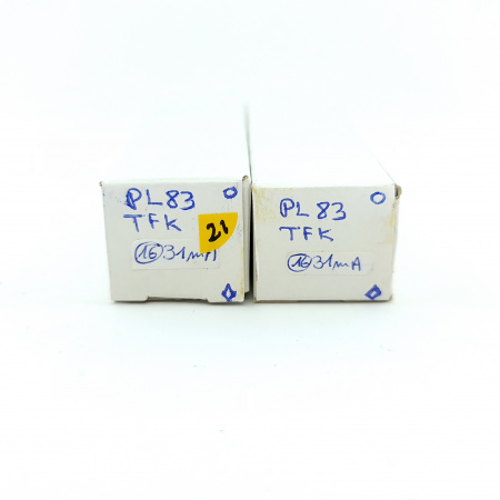 2 X PL83 TELEFUNKEN TUBE. COPPER RODS. MATCHED PAIR. 21. CH148