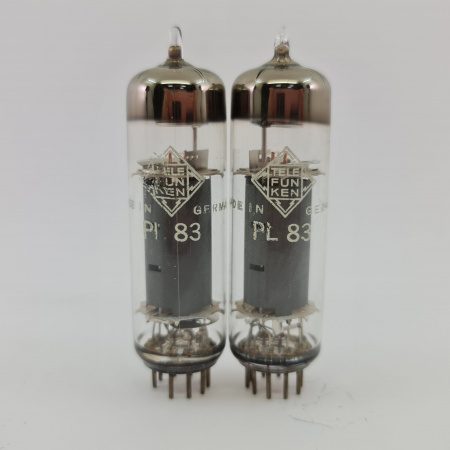 2 X PL83 TELEFUNKEN TUBE. COPPER RODS. MATCHED PAIR. 21. CH148