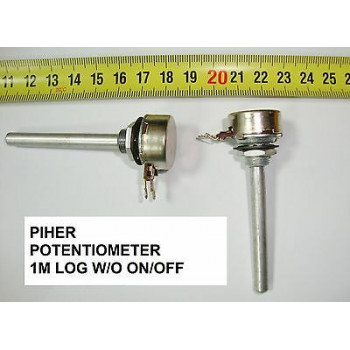 POTENCIOMETRO  CARBON PIHER POTENTIOMETER. PIHER 1M LOG S/I W/O ON/OFF. P10