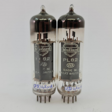 2 X PL82 MULLARD TUBE. 1960s PRODUCTIN. B-CODES. MATCHED PAIR. 26. CH148