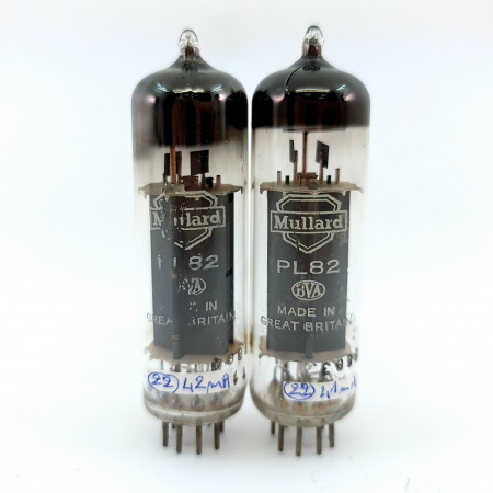 2 X PL82 MULLARD TUBE. 1960s PRODUCTIN. B-CODES. MATCHED PAIR. 26. CH148