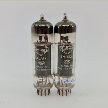 2 X PL82 MULLARD TUBE. 1960s PRODUCTION. B-CODES. MATCHED PAIR. 27. CH148