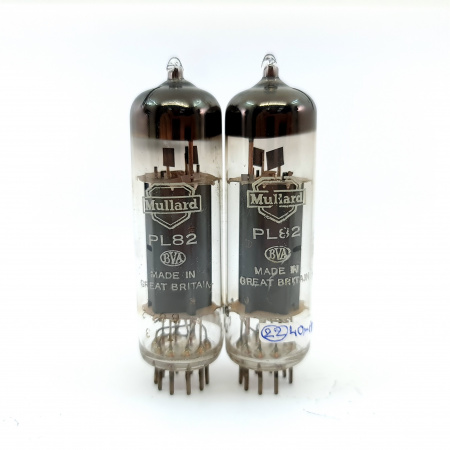 2 X PL82 MULLARD TUBE. 1960s PRODUCTION. B-CODES. MATCHED PAIR. 27. CH148