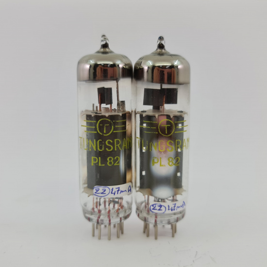 2 X PL82 TUNGSRAM TUBE. MATCHED PAIR....