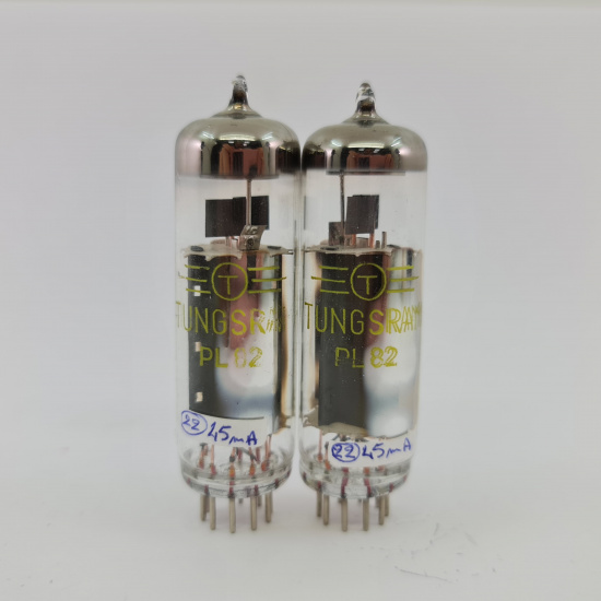 2 X PL82 TUNGSRAM TUBE. MATCHED PAIR....