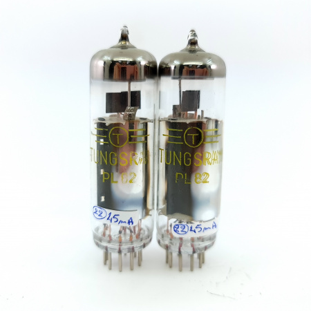 2 X PL82 TUNGSRAM TUBE. MATCHED PAIR. 31. CH148