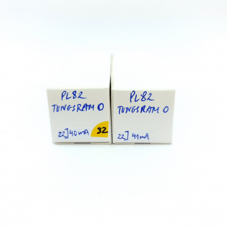 2 X PL82 TUNGSRAM TUBE. MATCHED PAIR. 32. CH148