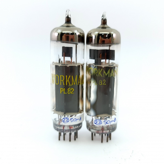 2 X PL82 WORKMAN TUBE. TUNGSRAM PRODUCTION. MATCHED PAIR. 34. CH148