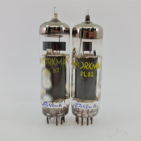 2 X PL82 WORKMAN TUBE. TUNGSRAM PRODUCTION. MATCHED PAIR. 35. CH148