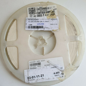 10 x 243K 1/8W 1% 100PPM SMD YAGEO RESISTOR. (R310) CA393U4400F190721