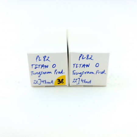 2 X PL82 TITAN TUBE. TUNGSRAM PRODUCTION. MATCHED PAIR. 38. CH148