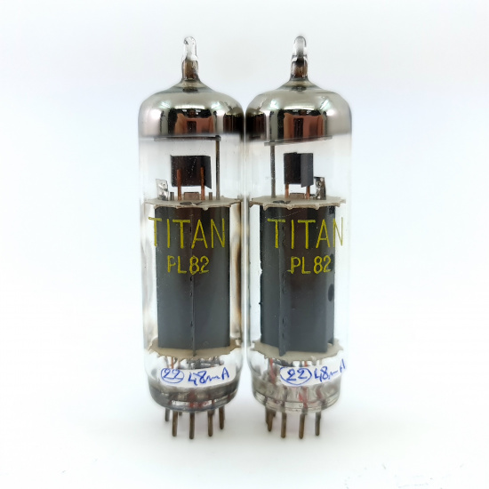 2 X PL82 TITAN TUBE. TUNGSRAM PRODUCTION. MATCHED PAIR. 38. CH148