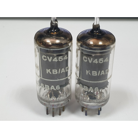 2 X CV454 / 6BA6 BRIMAR TUBES. BRITISH MADE, HQ. FOR FOSI AUDIO P1 TUBE UPGRADE