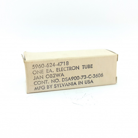 1 X JAN 0B2WA SYLVANIA TUBE. 1970s PRODUCTION. 2. CH149