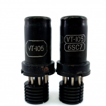 2 X 6SC7 KENRAD TUBE. 1950s PRODUCTION. MATCHED PAIR. 3. CH150
