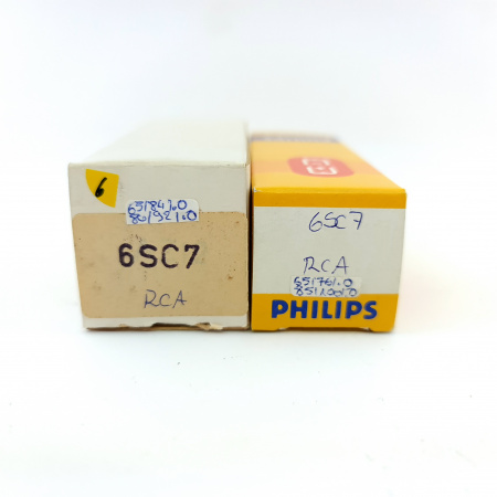 2 X 6SC7 RCA TUBE. 1950s PRODUCTION. MATCHED PAIR. 6. CH150