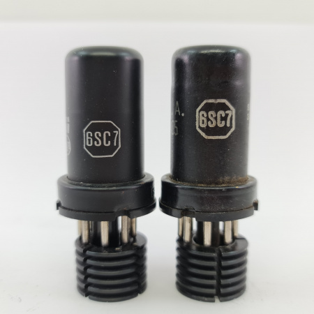 2 X 6SC7 RCA TUBE. 1950s PRODUCTION. MATCHED PAIR. 6. CH150