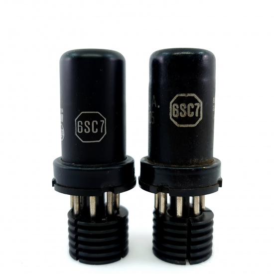 2 X 6SC7 RCA TUBE. 1950s PRODUCTION....