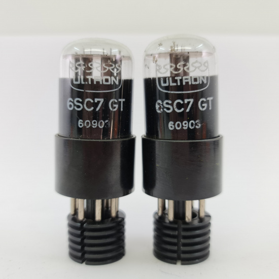 2 X 6SC7GT ULTRON TUBE. 1950s TUNGSOL...