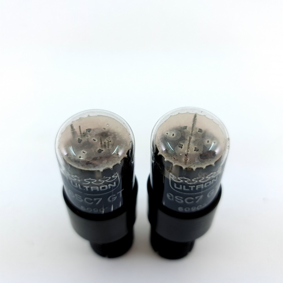 2 X 6SC7GT ULTRON TUBE. 1950s TUNGSOL...