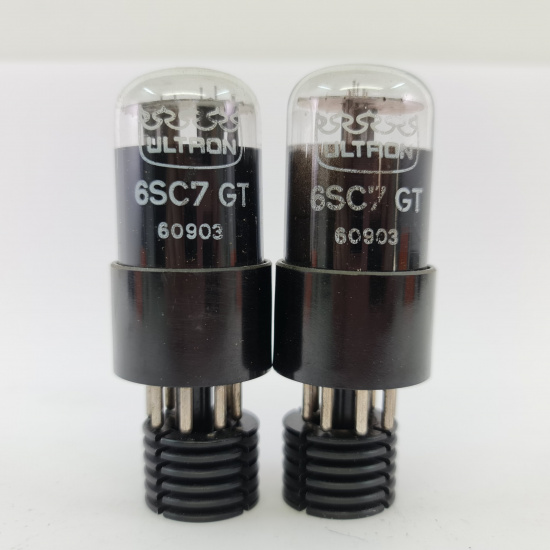 2 X 6SC7GT ULTRON TUBE. 1950s TUNGSOL...