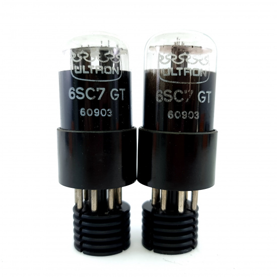 2 X 6SC7GT ULTRON TUBE. 1950s TUNGSOL...