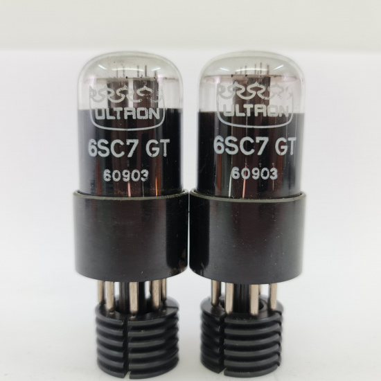 2 X 6SC7GT ULTRON TUBE. 1950s TUNGSOL...