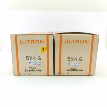 2 X 5X4G ULTRON TUBE. 1950s...