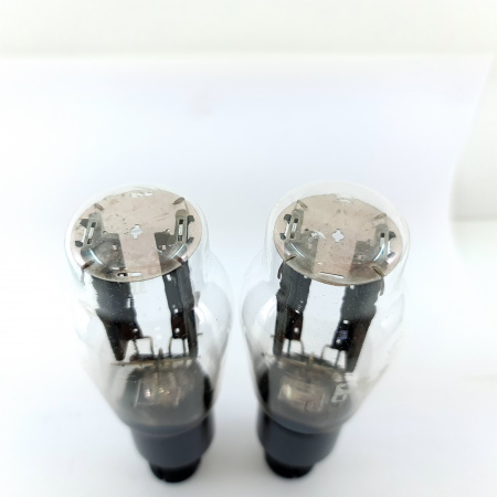 2 X 5X4G ULTRON TUBE. 1950s PROD. BLACK PLATES. MACHED PAIR. 1. CH151