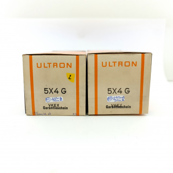 2 X 5X4G ULTRON TUBE. 1950s...