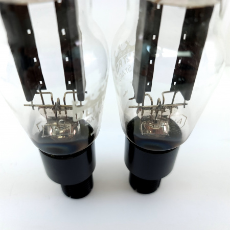 2 X 5X4G ULTRON TUBE. 1950s PRODUCTION. BLACK PLATES. MATCHED PAIR. 2. CH151