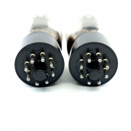 2 X 5X4G ULTRON TUBE. 1950s PRODUCTION. BLACK PLATES. MATCHED PAIR. 2. CH151