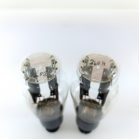 2 X 5X4G ULTRON TUBE. 1950s PRODUCTION. BLACK PLATES. MATCHED PAIR. 3. CH151