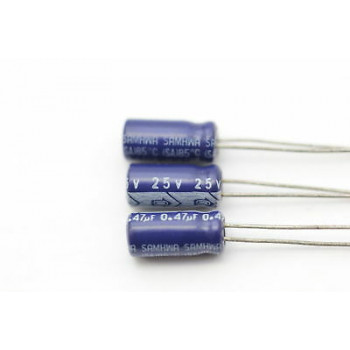 ELECTROLYTIC CAPACITOR SAMHWA 0.47nF 25V NOS (NEW OLD STOCK) 1PC. CA74U7F300916