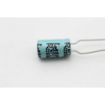 ELECTROLYTIC CAPACITOR REC 22uF 50V NOS (NEW OLD STOCK) 1PC. CA74U12F300916