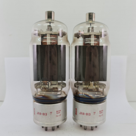 2 X JAN 813 RCA TUBE. 1974 PRODUCTION. PAIR. 9. CH154