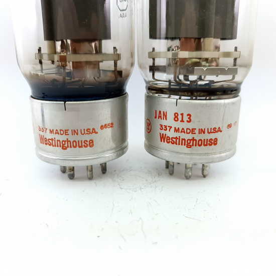 2 X JAN 813 WESTINGHOUSE TUBE. 1960s...