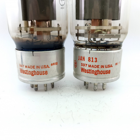 2 X JAN 813 WESTINGHOUSE TUBE. 1960s PRODUCTION. PAIR. 10. CH154