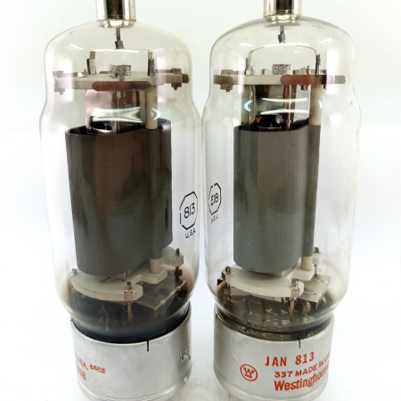 2 X JAN 813 WESTINGHOUSE TUBE. 1960s PRODUCTION. PAIR. 10. CH154