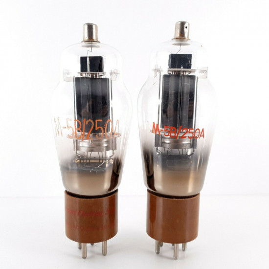 2 X 807 / M5B/250A TUBE. MARCONI PRODUCTION. DUAL GETTER. BLACK PLATES. CN  ENA