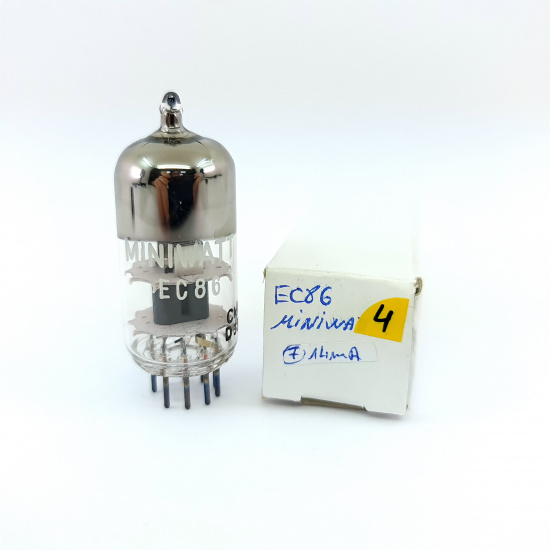 1 X EC86 MINIWATT TUBE. 1960s VALVO PRODUCTION. DIMPLE GETTER. 4. CH158