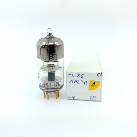 1 X EC86 MAZDA TUBE. 1960s RADIOTECHNIQUE PROD. GOLD PIN. 1. CH159