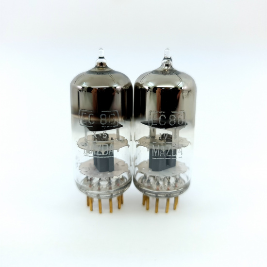 2 X EC86 MAZDA TUBE. 1960s RADIOTECHNIQUE PROD. GOLD PIN. 2. CH159