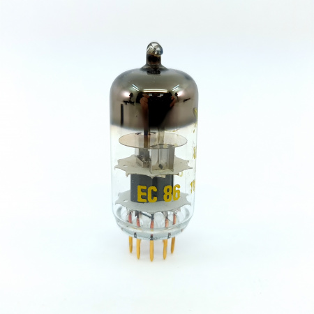 1 X EC86 RFT TUBE. 1960s TESLA PRODUCTION. GOLD PIN. 3 MICA. 23. CH159